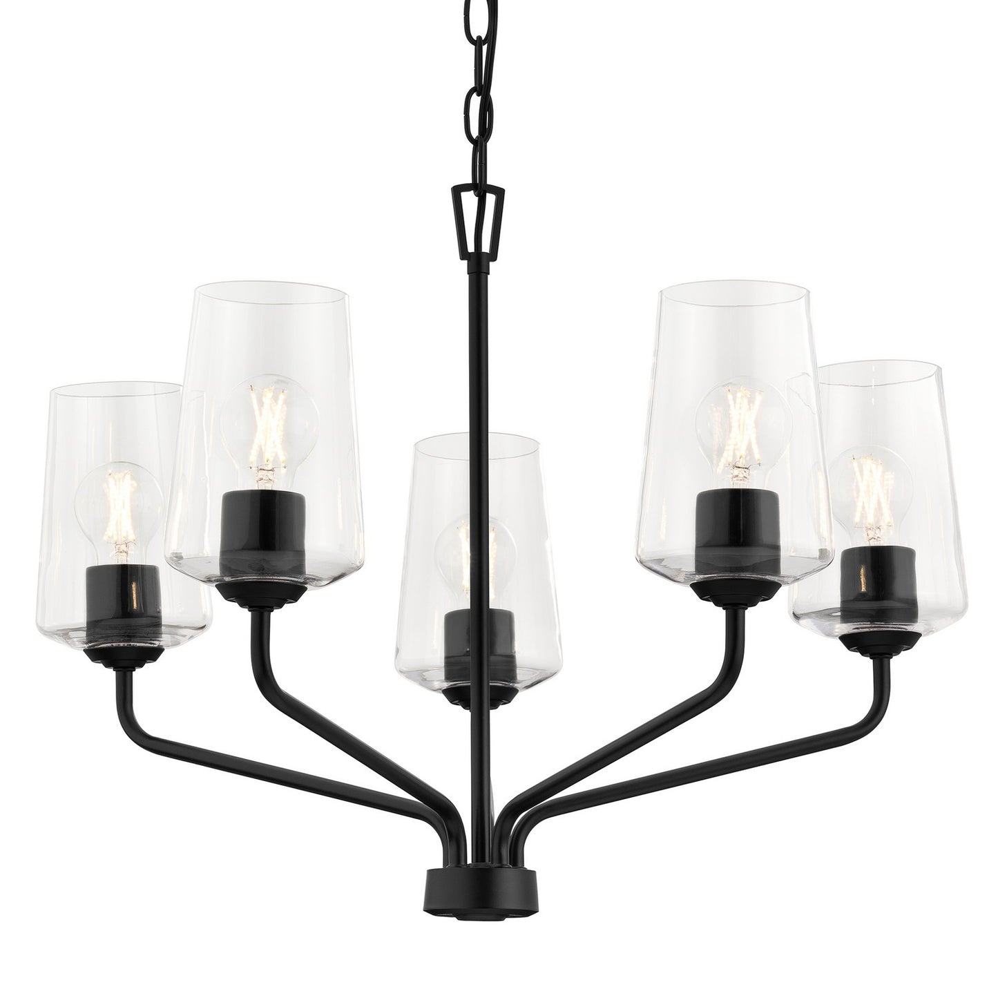 Celino Five Light Chandelier in Black
