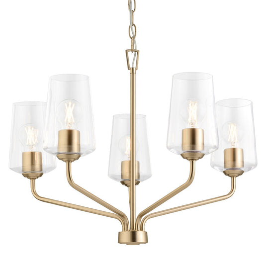 Celino Five Light Chandelier in Champagne Bronze