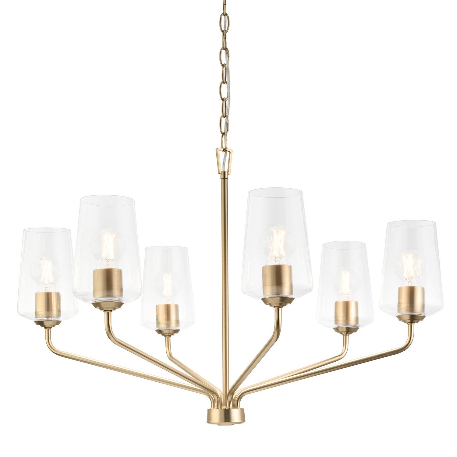 Progress Lighting - P400443-177 - Six Light Chandelier - Celino - Champagne Bronze