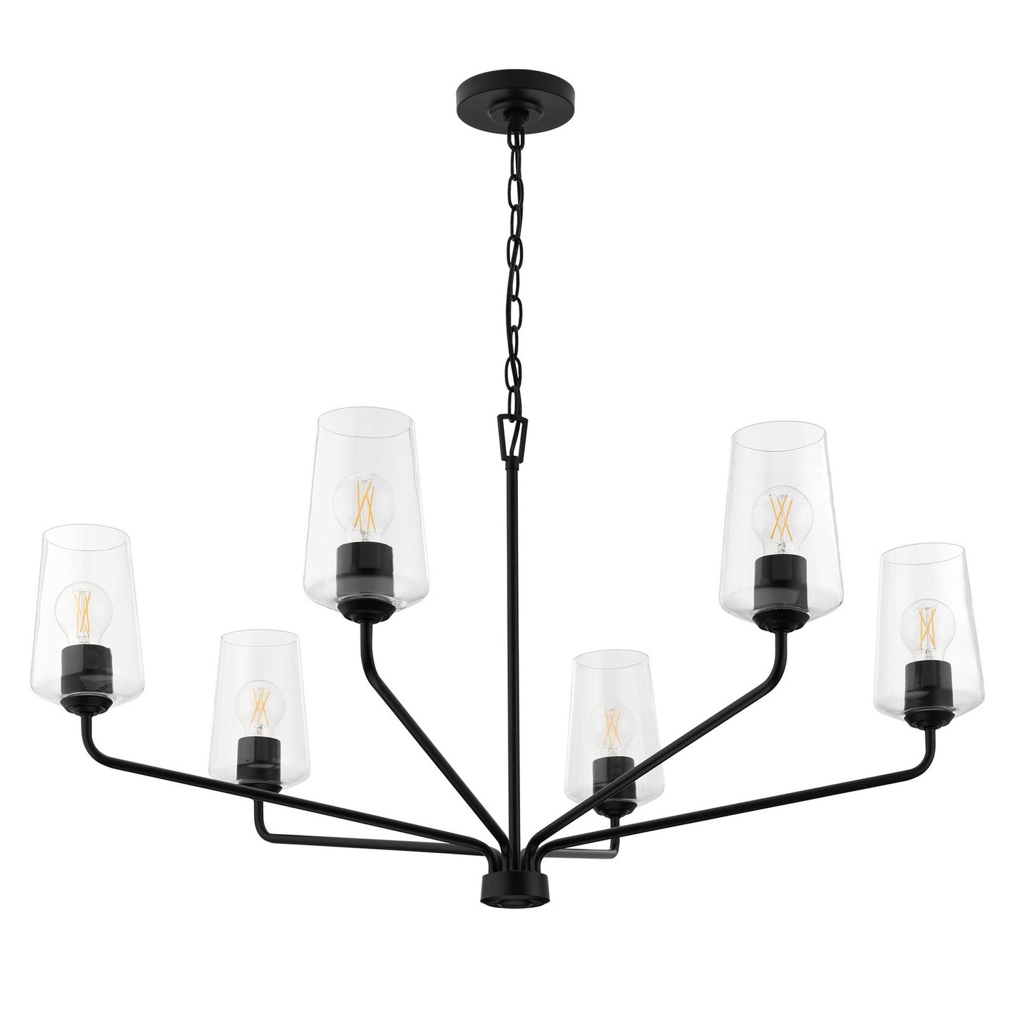 Celino Six Light Chandelier in Black