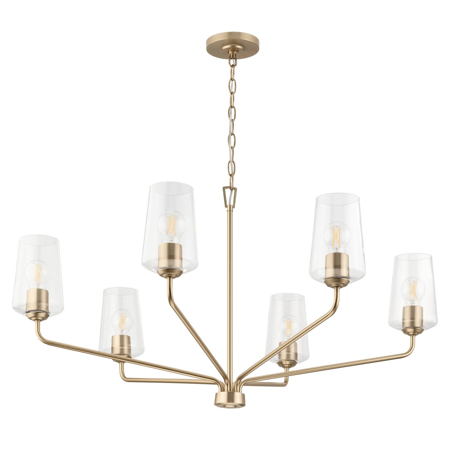 Celino Six Light Chandelier in Champagne Bronze