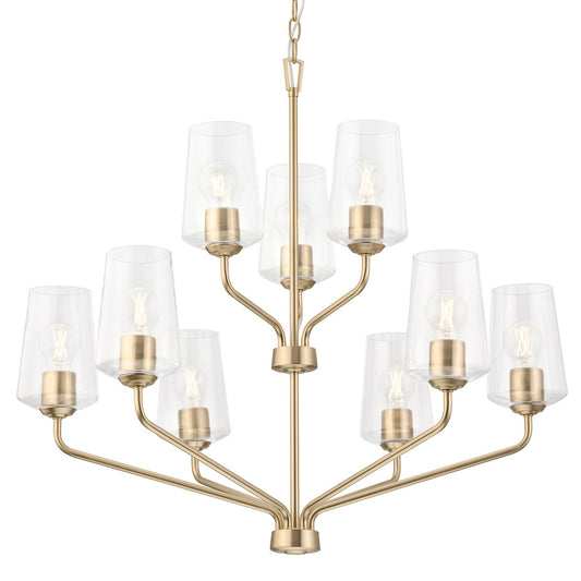 Celino Nine Light Chandelier in Champagne Bronze