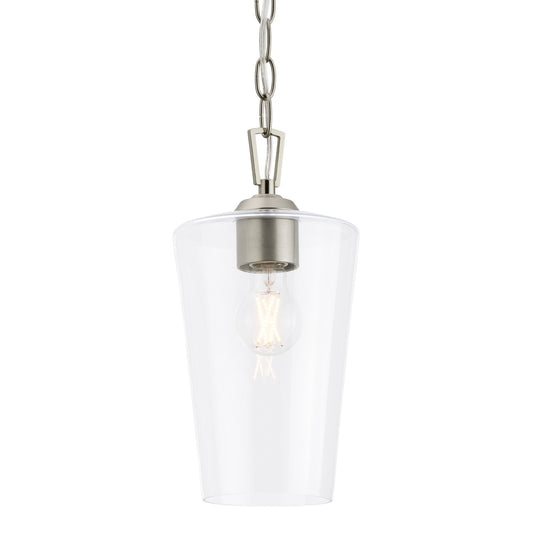 Celino One Light Pendant in Brushed Nickel
