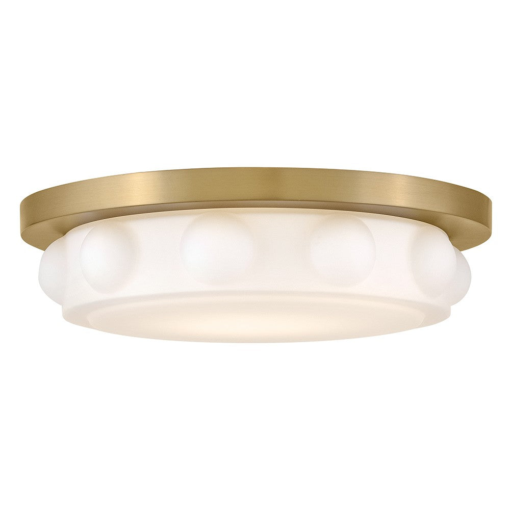 Zoey LED Flush Mount in Lacquered Brass