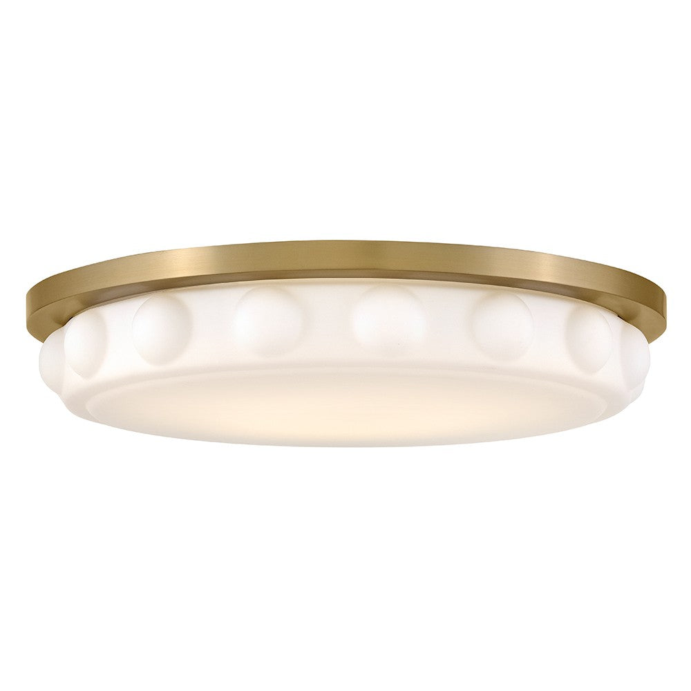 Zoey LED Flush Mount in Lacquered Brass