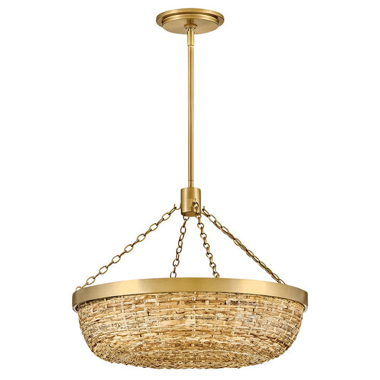 Sanibel LED Convertible Semi-Flush Mount in Lacquered Brass