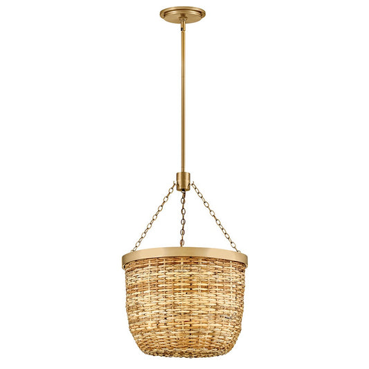 Sanibel LED Pendant in Lacquered Brass