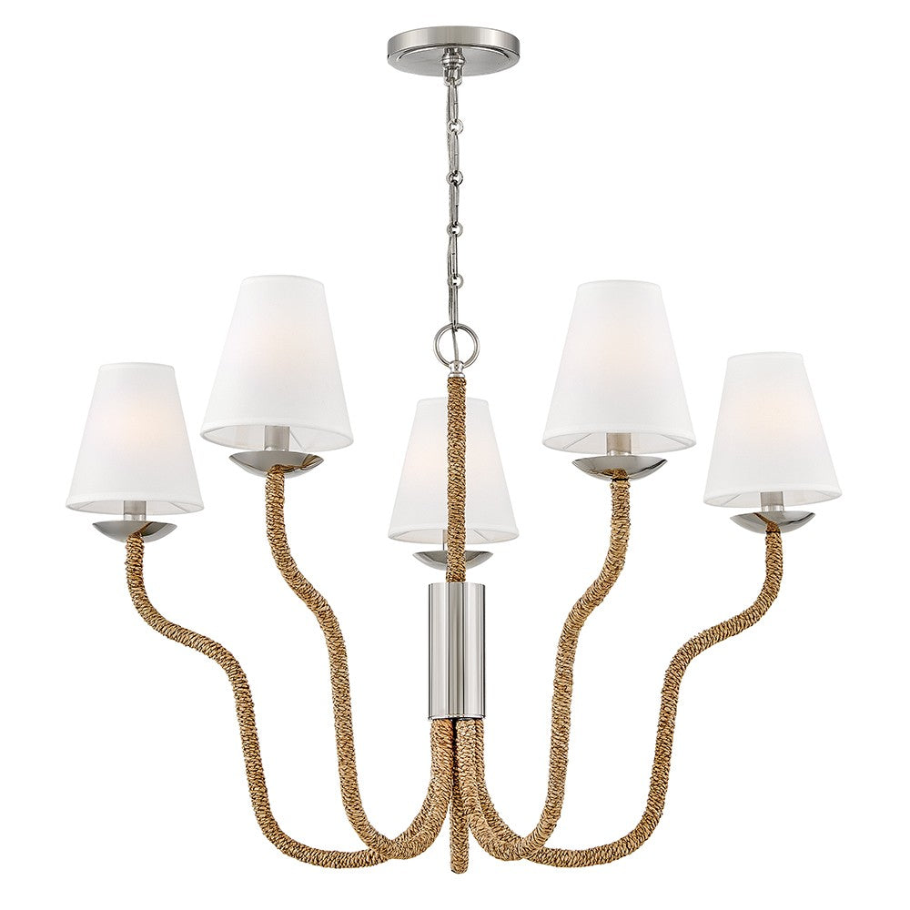 Harwich LED Chandelier in Polished Nickel
