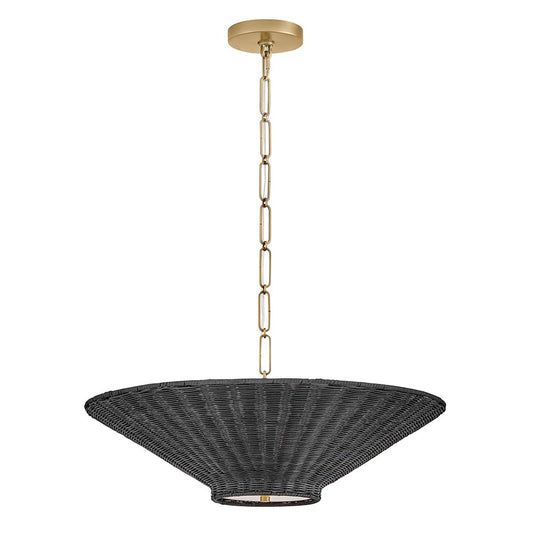 Delia LED Chandelier in Lacquered Brass