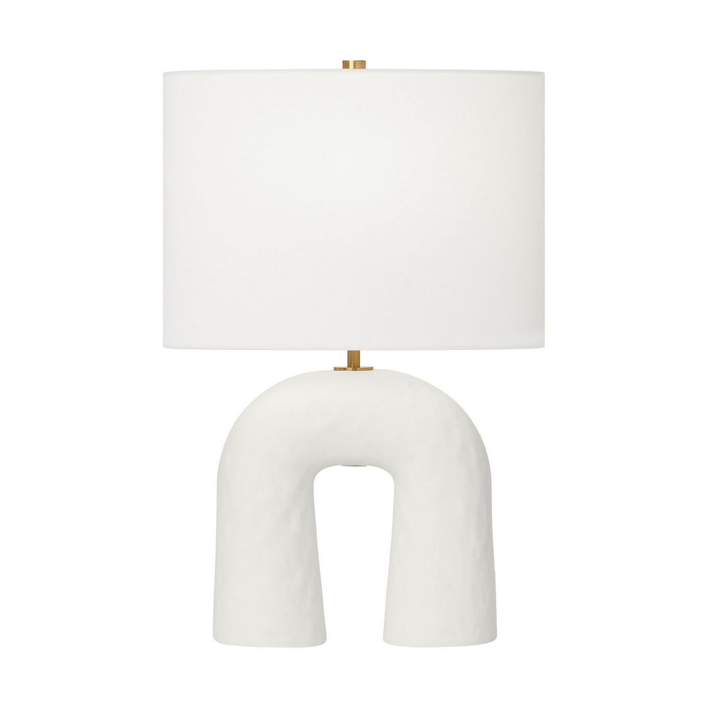 Aura One Light Table Lamp in Matte White Ceramic