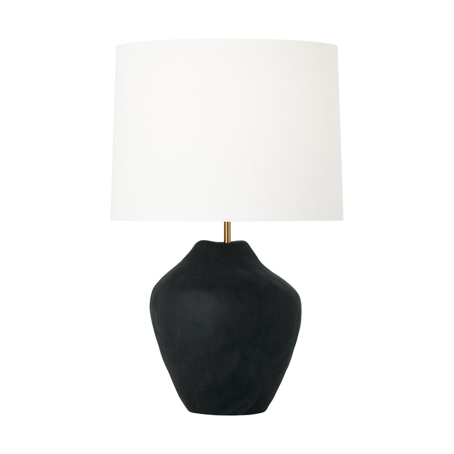 Cadley One Light Table Lamp in Rough Black Ceramic