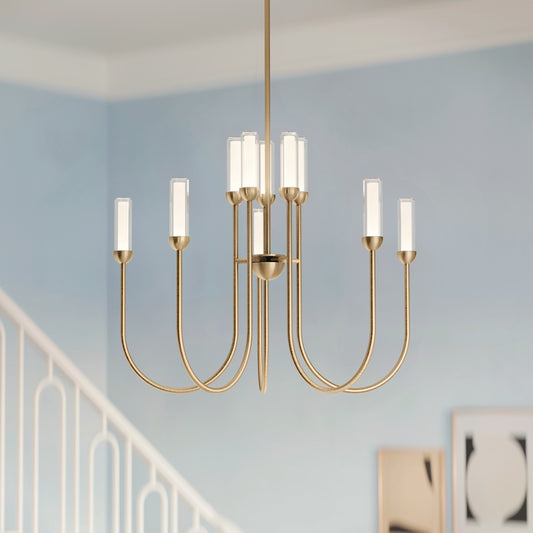 Moraine LED Chandelier in Champagne Bronze