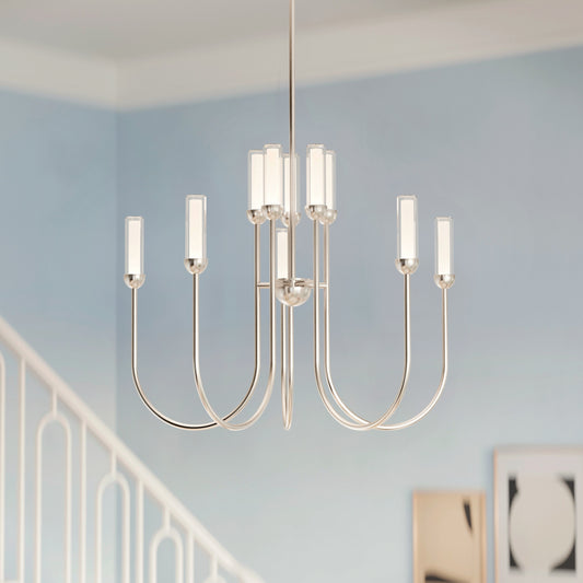 Moraine LED Chandelier in Polished Nickel