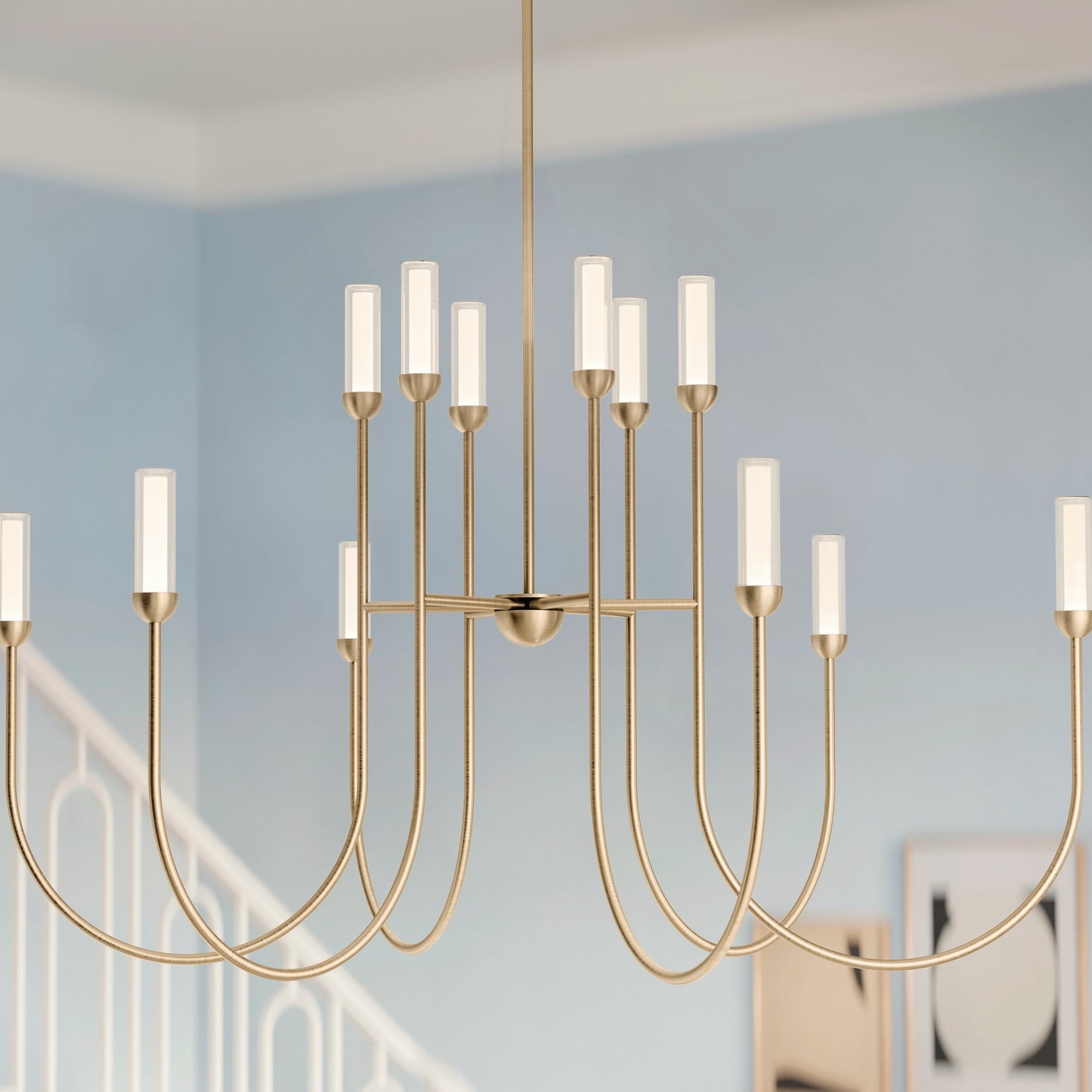 Moraine LED Chandelier in Champagne Bronze