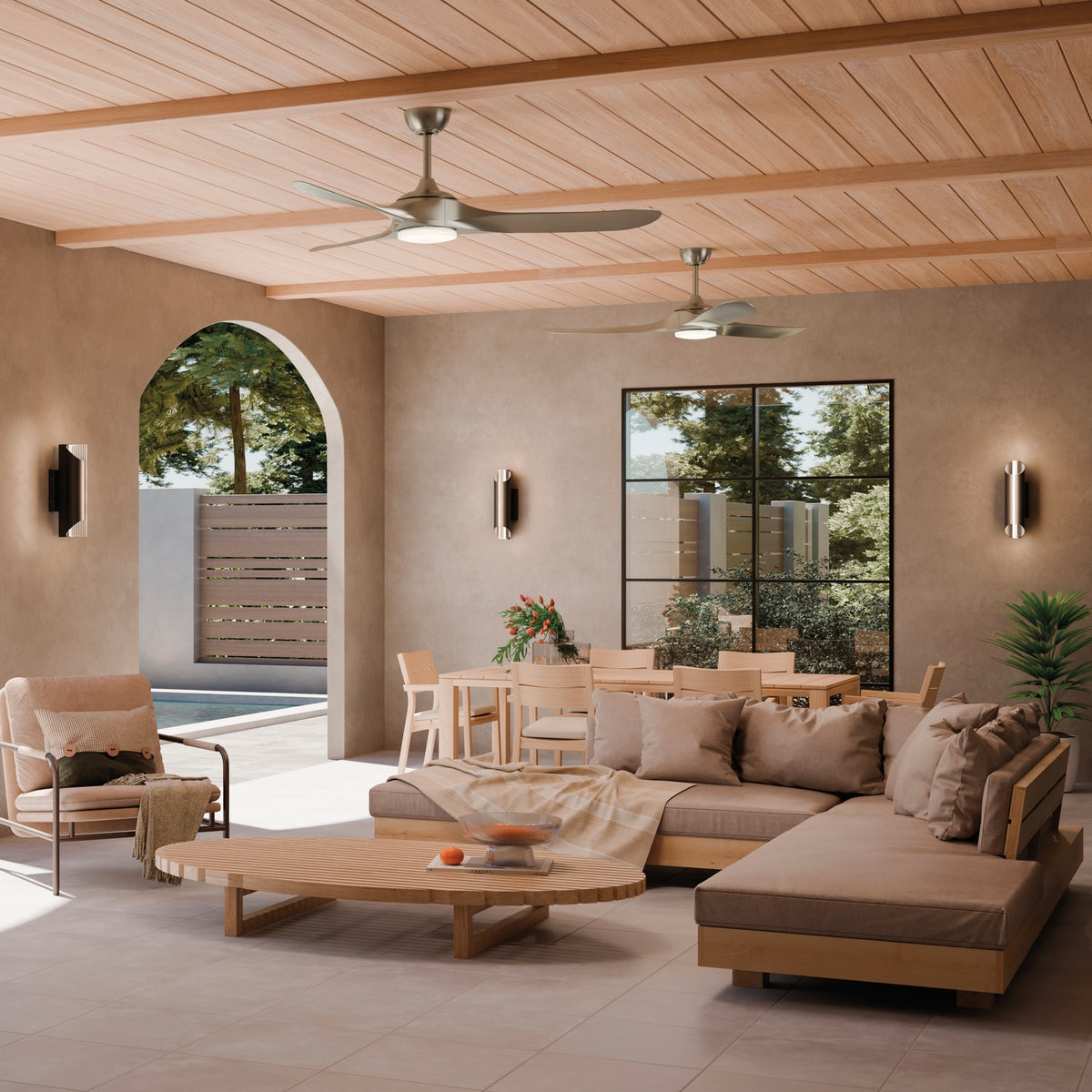 Mylo 60"Ceiling Fan in Painted Brushed Nickel