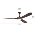 Mylo 80"Ceiling Fan in Satin Natural Bronze