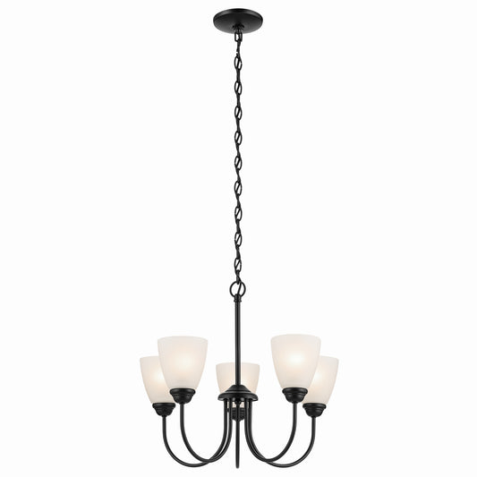 Jolie Five Light Chandelier in Black
