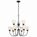 Jolie Nine Light Chandelier in Black