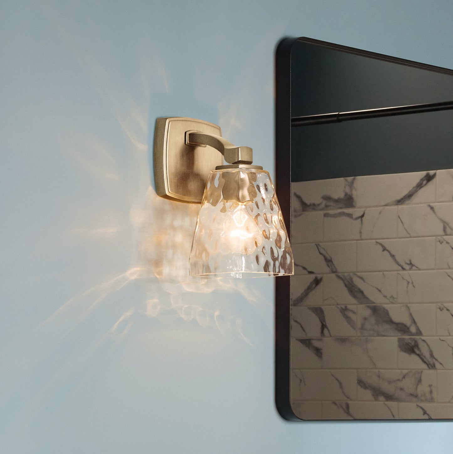 Marant One Light Wall Sconce in Champagne Bronze