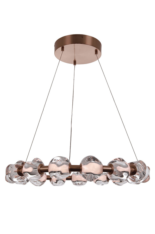 Jackie LED Chandelier in Satin Brass
