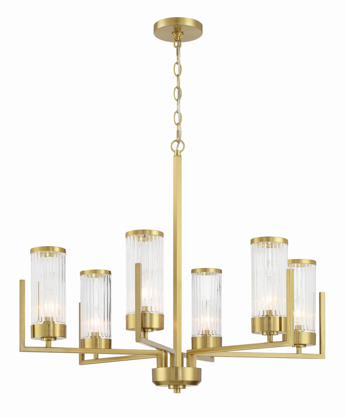 Craftmade - 60126-SB - Six Light Chandelier - Whittley - Satin Brass