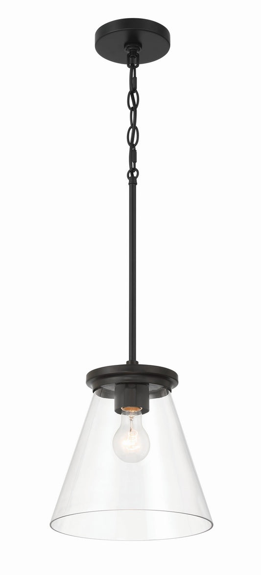 Connell One Light Pendant in Flat Black