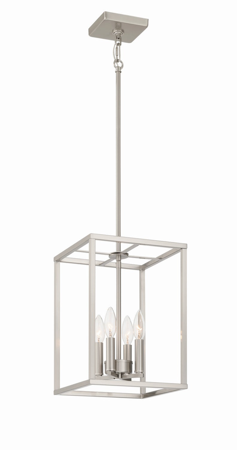 Signature Foyer Four Light Foyer Pendant in Brushed Polished Nickel