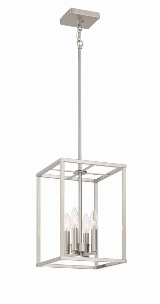 Signature Foyer Four Light Foyer Pendant in Brushed Polished Nickel