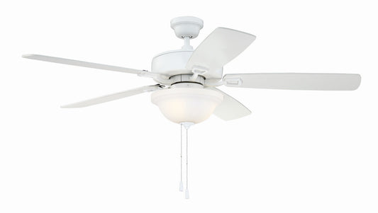 Twist N Click 1 Light 52" Ceiling Fan in White
