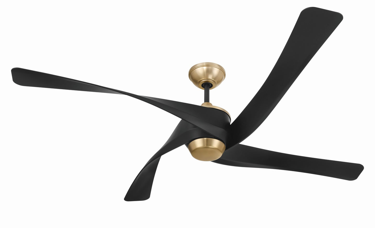 Venn 58" Indoor Ceiling Fan 58" Ceiling Fan in Flat Black/Satin Brass