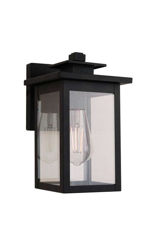 Rock Creek One Light Outdoor Wall Lantern in Textured Black