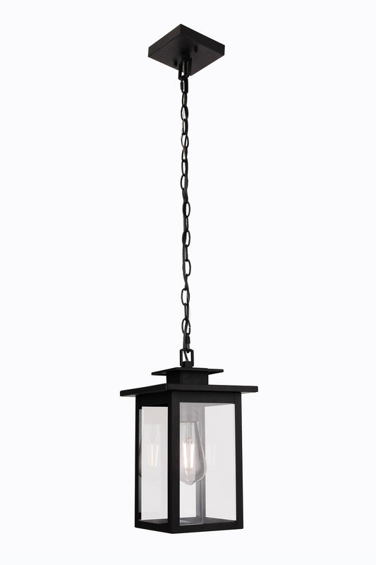 Rock Creek One Light Outdoor Pendant in Textured Black