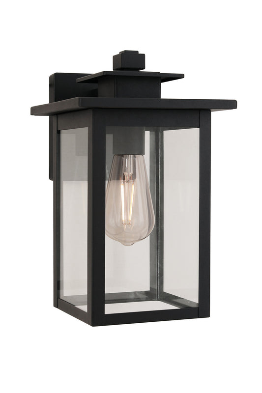 Rock Creek One Light Outdoor Wall Lantern in Textured Black