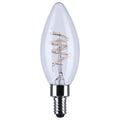 (4-Pack) Satco S11525R1 4W LED B11 Torpedo Bulb, E12 Base, 2700K, 350 Lumens, Clear