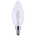 (4-Pack) Satco S11533 4W LED B11 Torpedo Bulb, E12 Base, 3000K, 350 Lumens, Clear