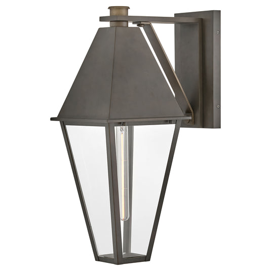 Endsley LED Wall Mount Lantern in Blackened Brass