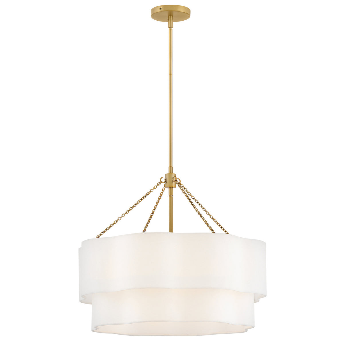 Gwen LED Chandelier in Lacquered Brass