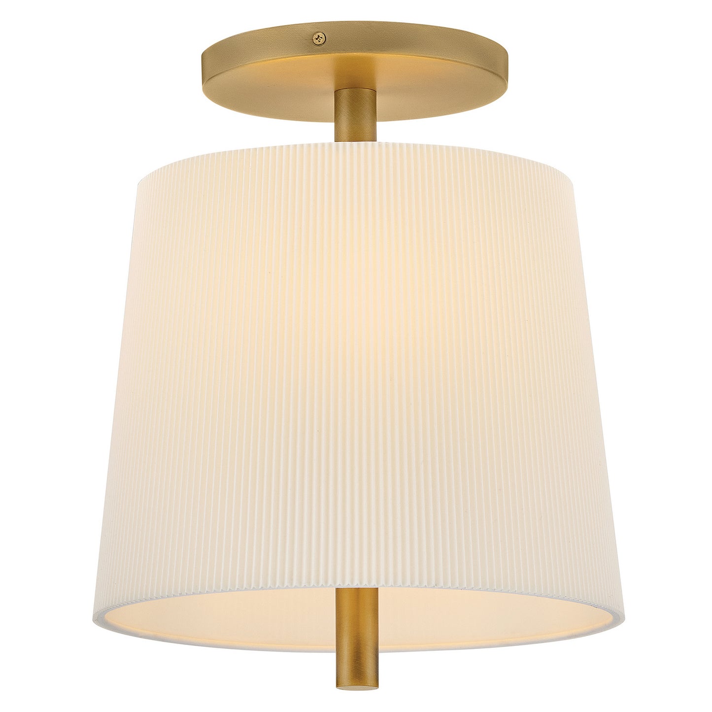 Clive LED Semi-Flush Mount in Heritage Brass