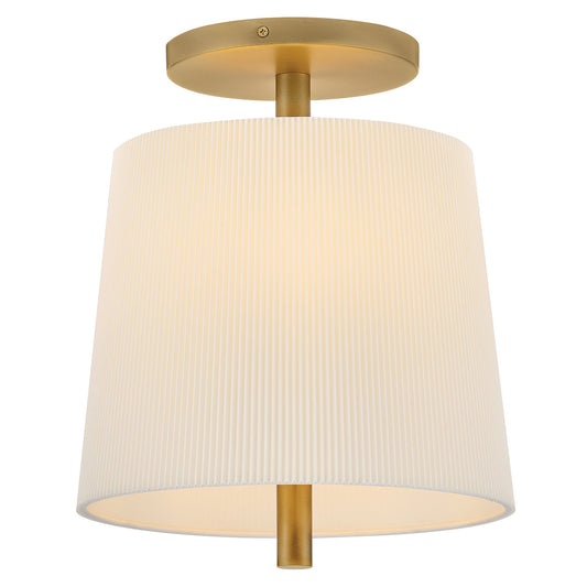 Clive LED Semi-Flush Mount in Heritage Brass