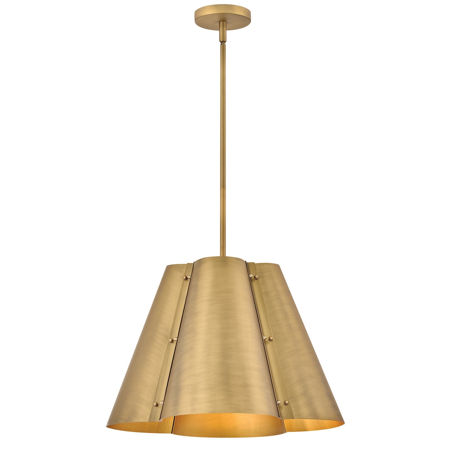 Bowman LED Pendant in Heritage Brass