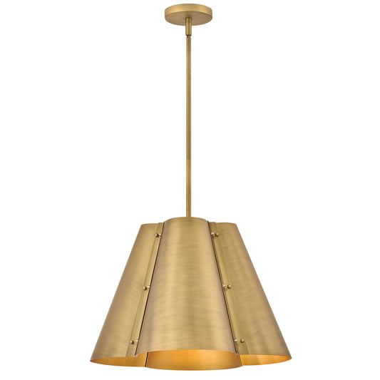 Bowman LED Pendant in Heritage Brass