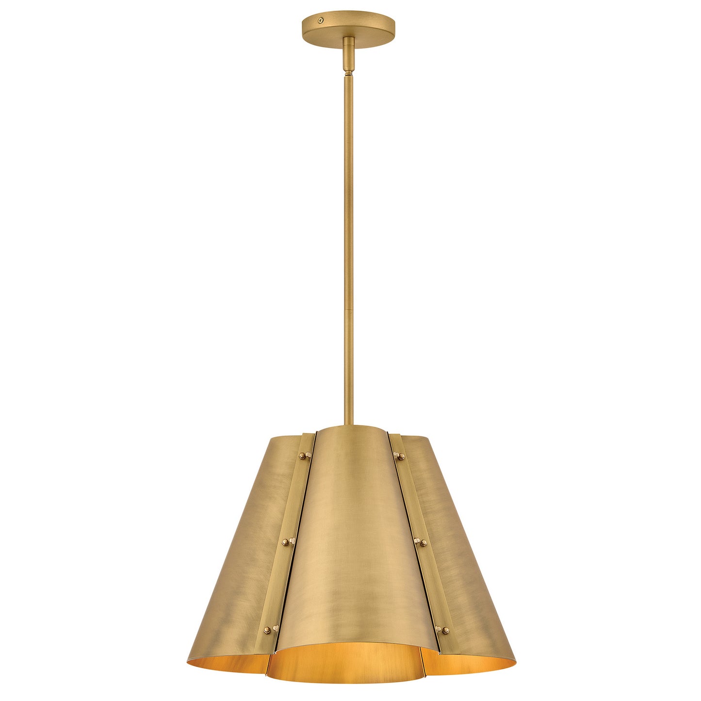 Bowman LED Pendant in Heritage Brass