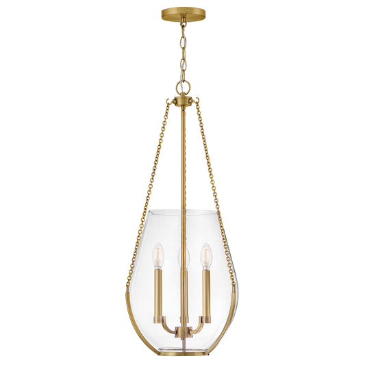 Farrin LED Pendant in Lacquered Brass