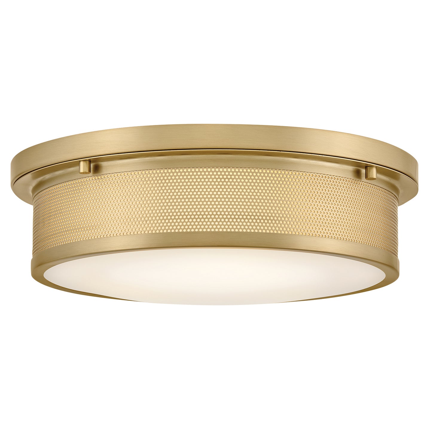 Pierce LED Flush Mount in Lacquered Brass