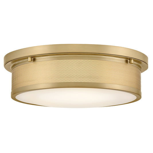 Pierce LED Flush Mount in Lacquered Brass
