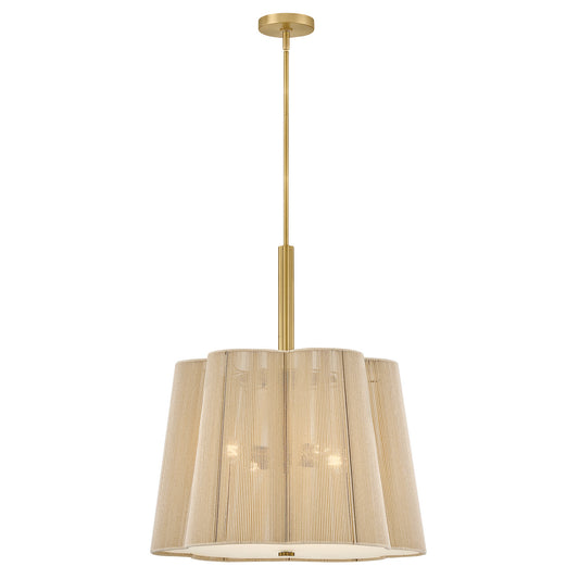 Sasha LED Chandelier in Lacquered Brass