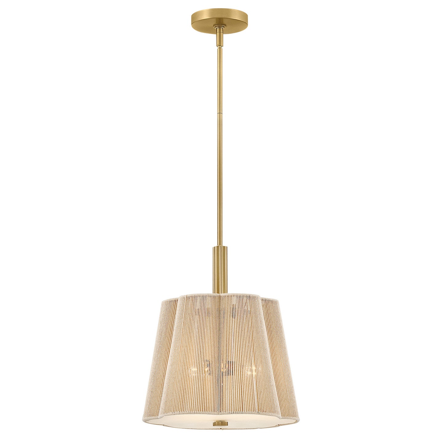 Sasha LED Pendant in Lacquered Brass