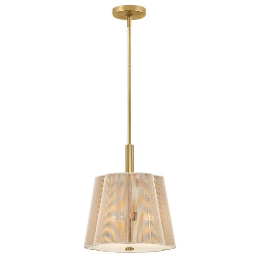 Sasha LED Pendant in Lacquered Brass