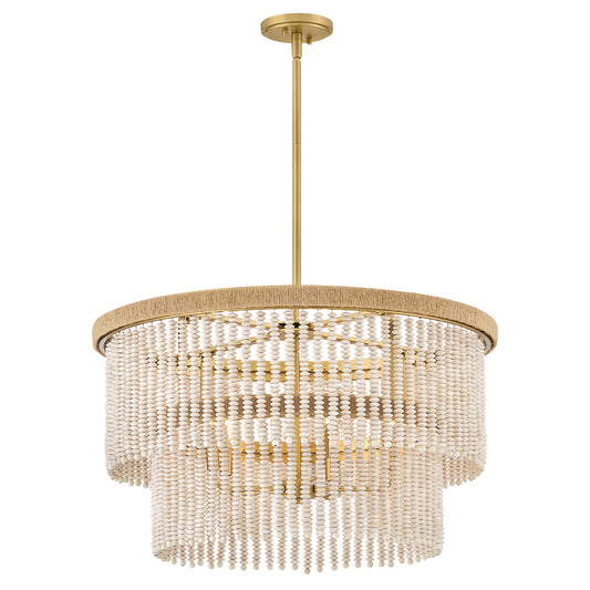Indra LED Chandelier in Lacquered Brass