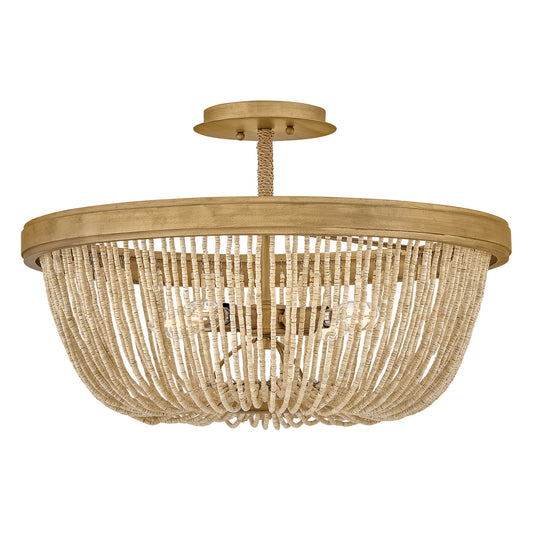 Tula LED Semi-Flush Mount in Burnished Gold